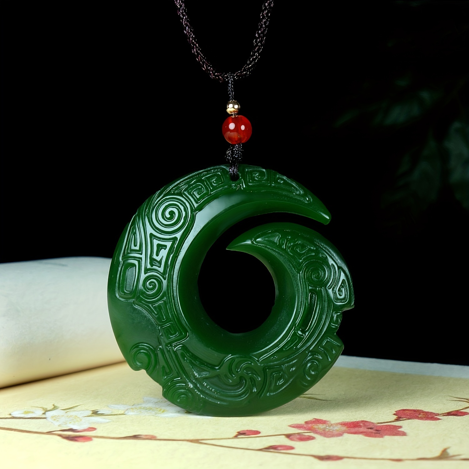 Natural Jade Necklace Good Luck Necklace Couple Gift Unisex